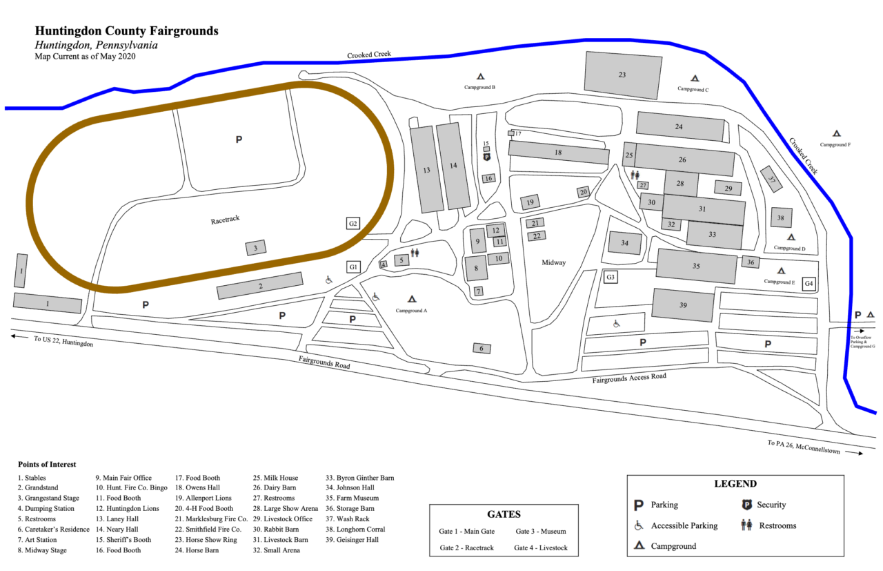 FAIRGROUND MAP Huntingdon County Fair